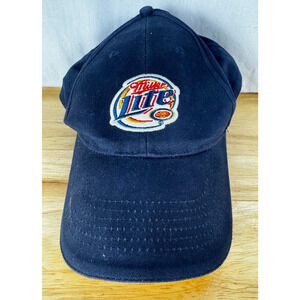 Miller Lite Beer Blue Baseball Hat Adjustable Cap One Size Fits All